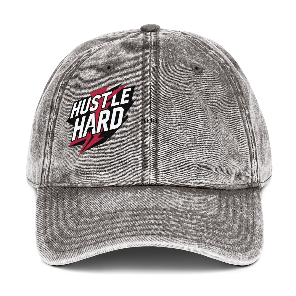 Hustle Hard Cotton Twill Cap - Image 3