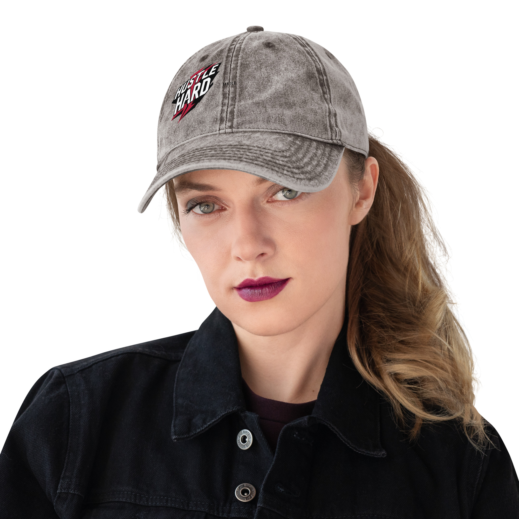 Hustle Hard Cotton Twill Cap - Image 8
